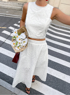 Ensemble Broderie Anglaise Blanc