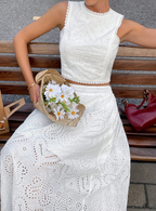 Ensemble Broderie Anglaise Blanc