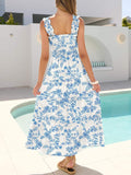 La Robe Azur imprimé floral bleu