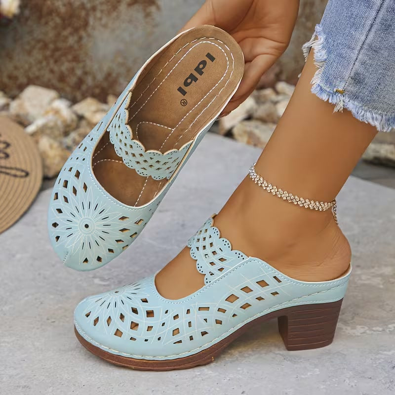 Sabots vintage - Bleu clair