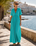 Zomla — Robe Midi Fluide Texturée Col V