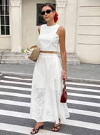 Ensemble Broderie Anglaise Blanc