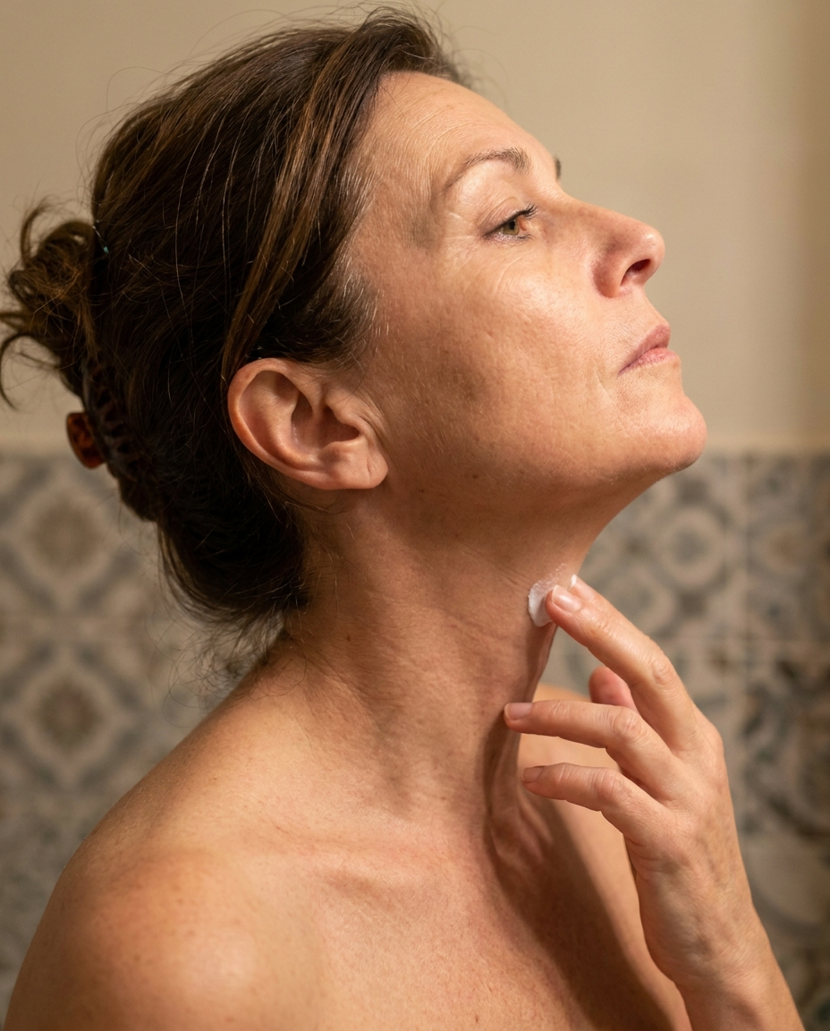 7. Elle agit aussi sur le cou et le décolleté