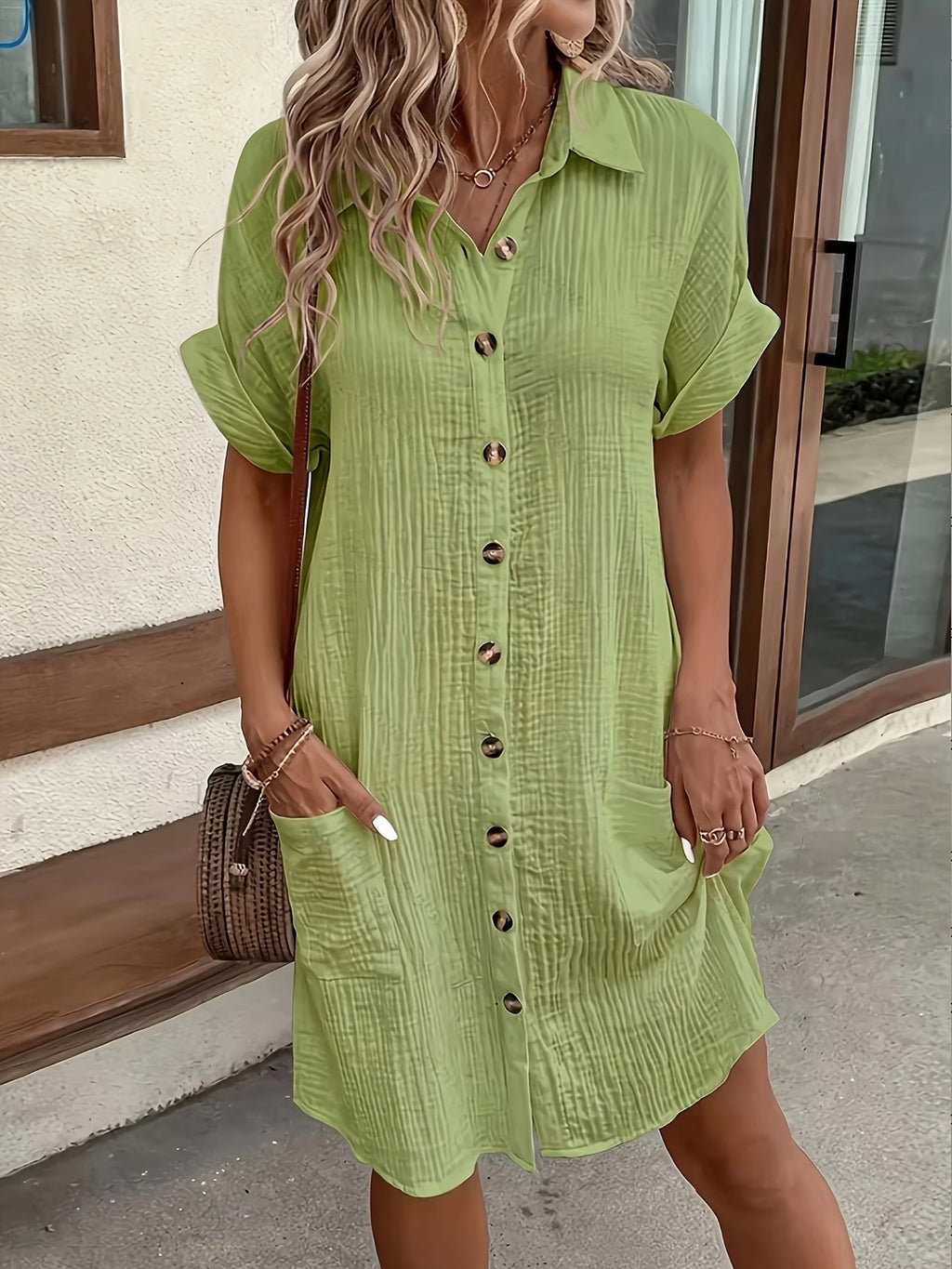 Robe Chemise Riviera Vert anis