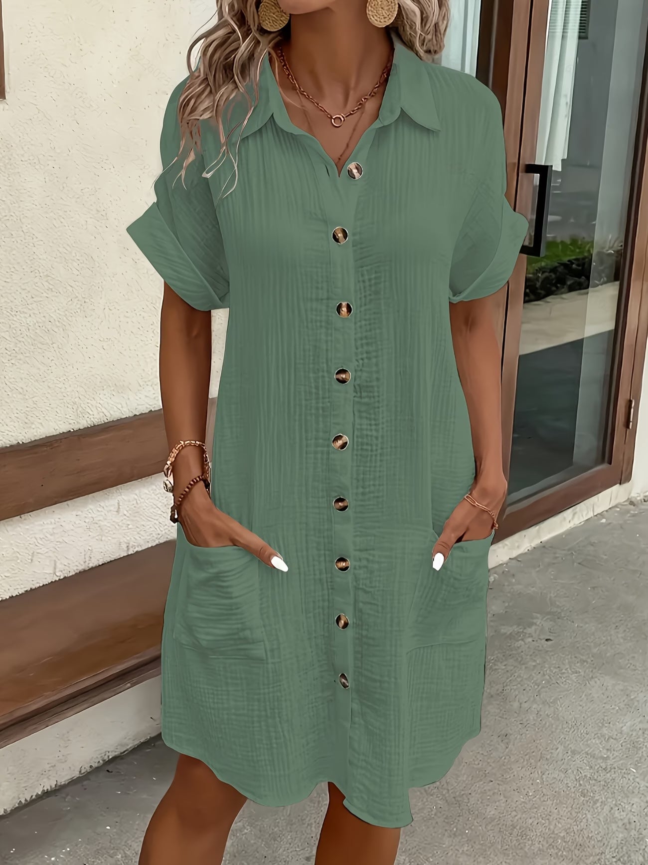 Robe Chemise Riviera Vert sauge