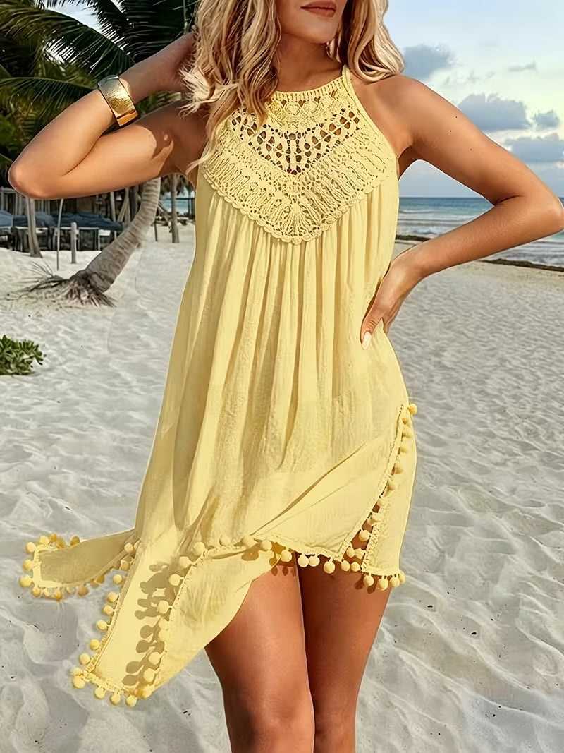 Robe de Plage Santorini Jaune