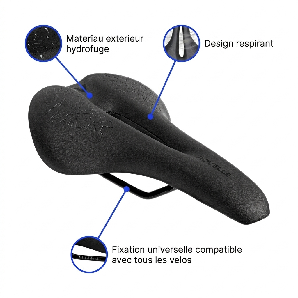 Selle Rovelle Race - Materiau hydrofuge respirant