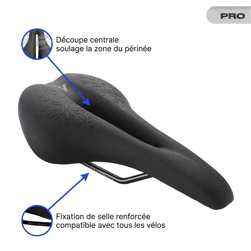 Selle Rovelle Race PRO - Decoupe perinee