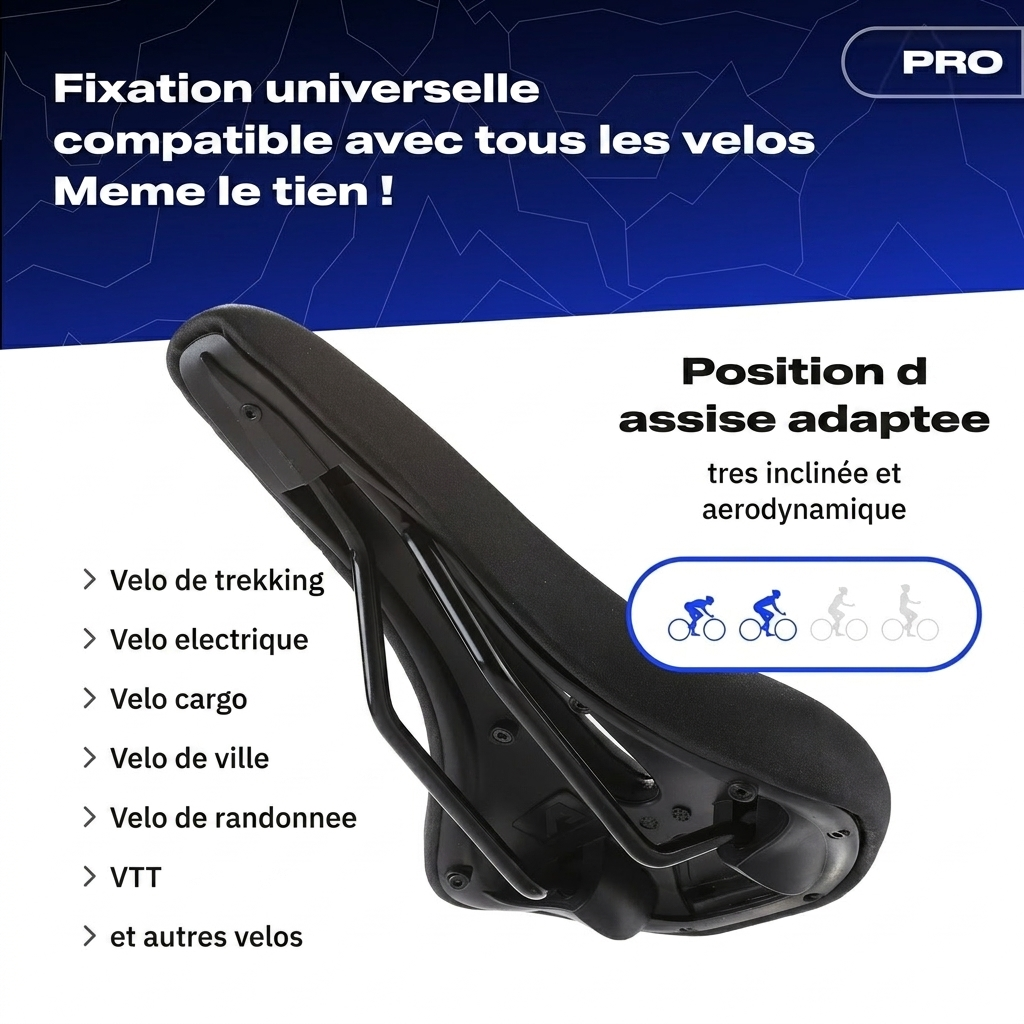 Selle Rovelle Race PRO - Fixation universelle