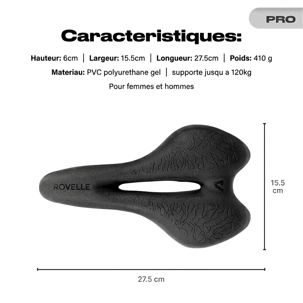 Selle Rovelle Sport PRO - Caracteristiques