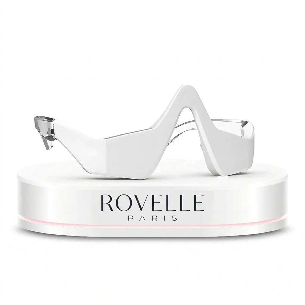 Rovelle 3.0 — Luminothérapie LED Rouge + EMS 2-en-1 anti-poches & cernes