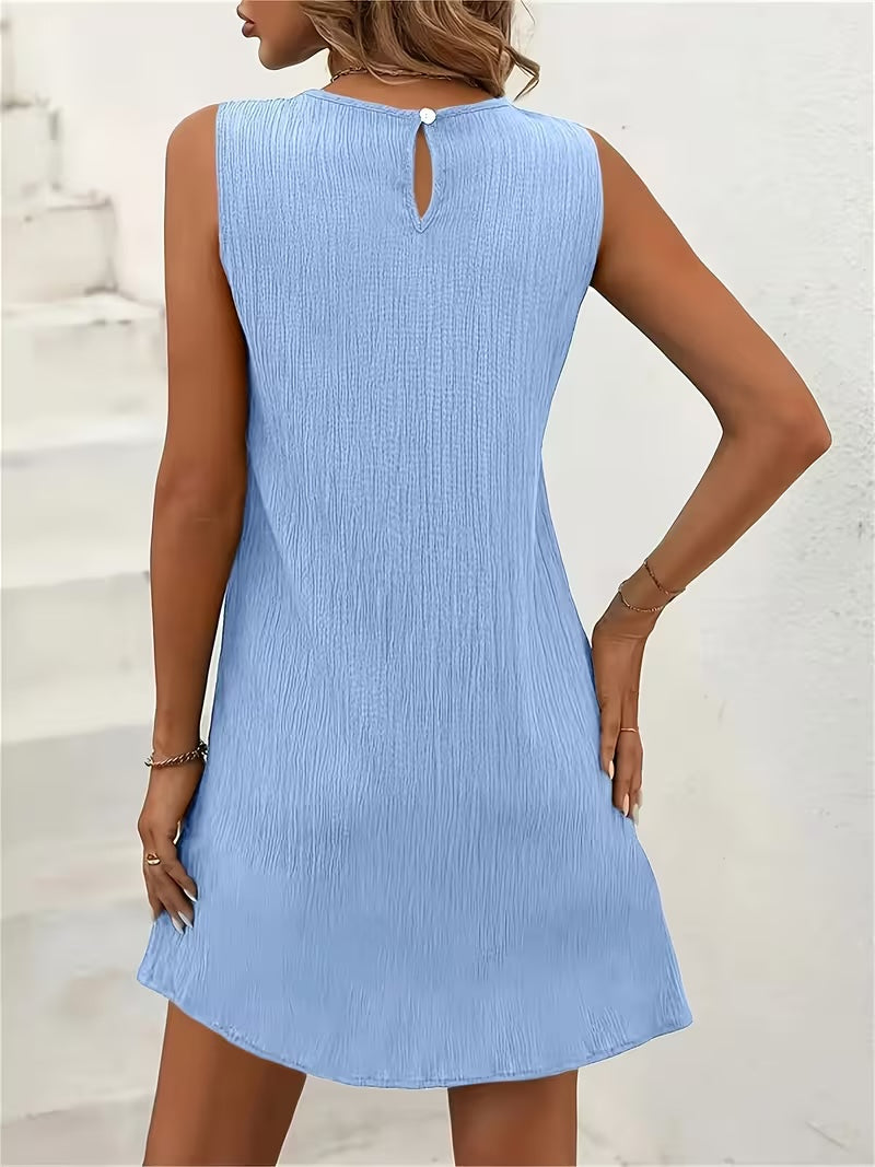 Robe Provençale Courte Bleu ciel dos