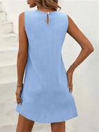 Robe Provençale Courte Bleu ciel dos