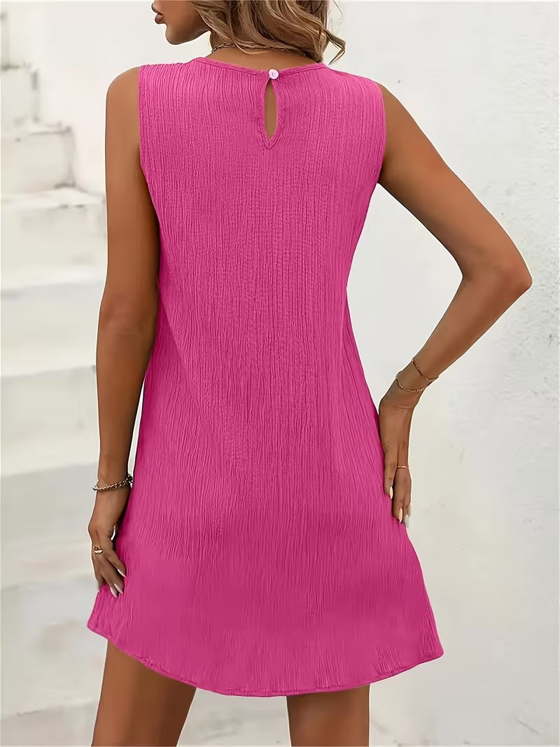 Robe Provençale Courte Fuchsia dos